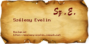 Szélesy Evelin névjegykártya