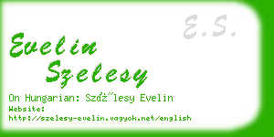 evelin szelesy business card